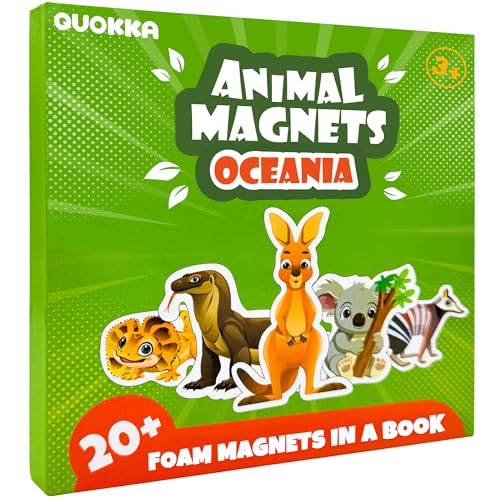 QUOKKA Travel Magnetic Puzzle Book – 20+ Animal Magnets, Extra-Long Play Scene, Perfect for Car & Plane Activities (Ages 1-5)