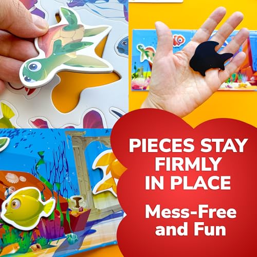 QUOKKA Travel Magnetic Puzzle for Toddlers – Sea Animal Magnets with Playbook – Fun Car Activity for Ages 1-5