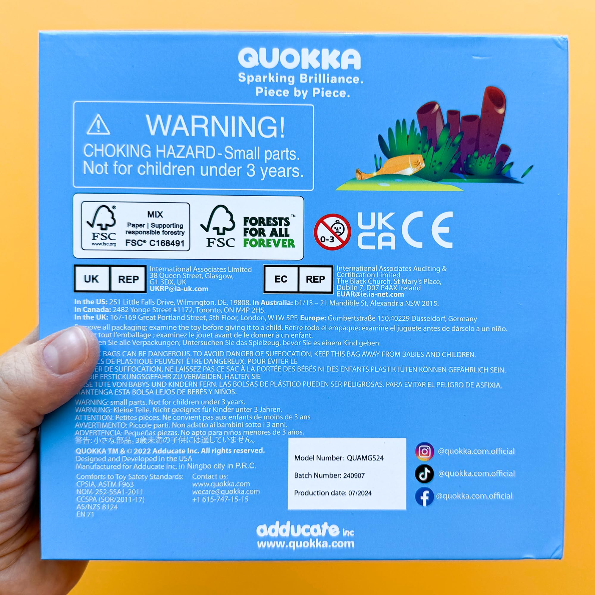 QUOKKA Travel Magnetic Puzzle for Toddlers – Sea Animal Magnets with Playbook – Fun Car Activity for Ages 1-5