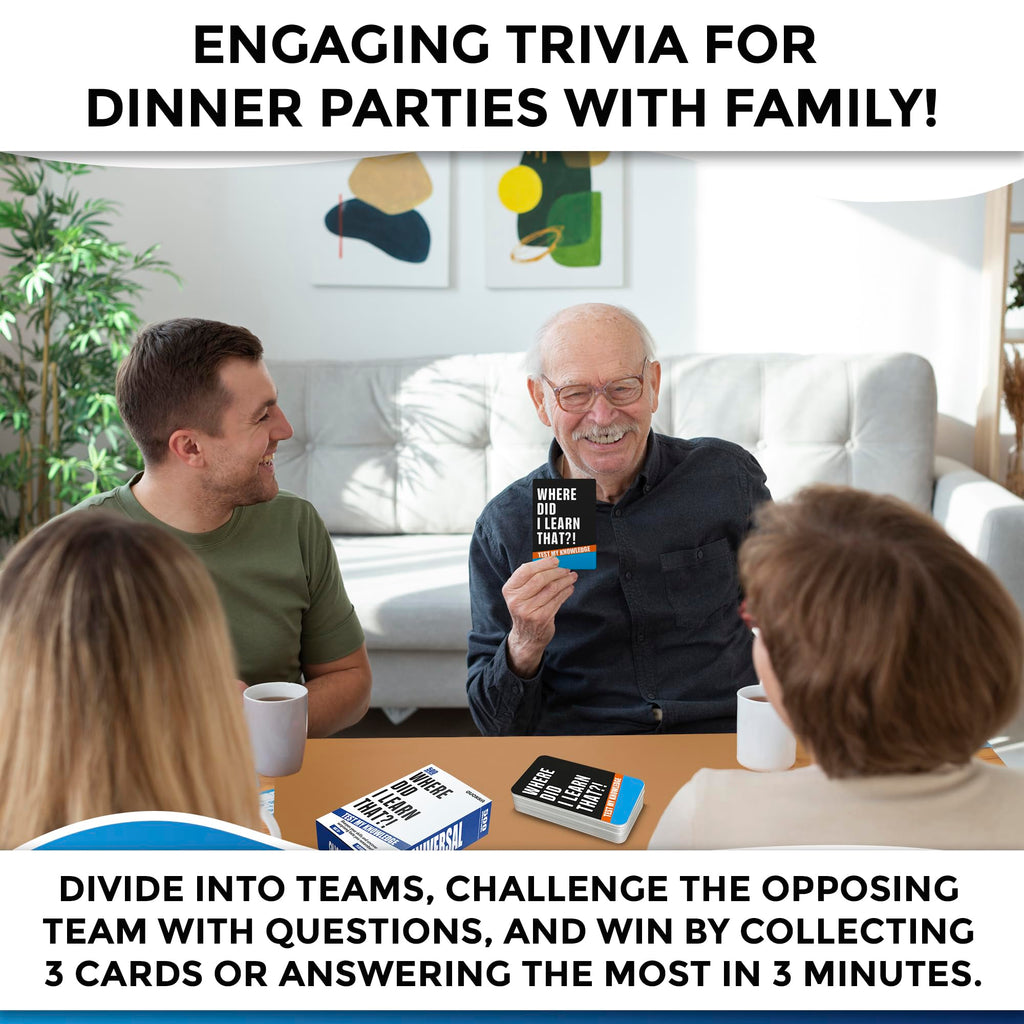 QUOKKA Trivia Card Game: 500 Questions for Adults, Teens, and Family Game Night