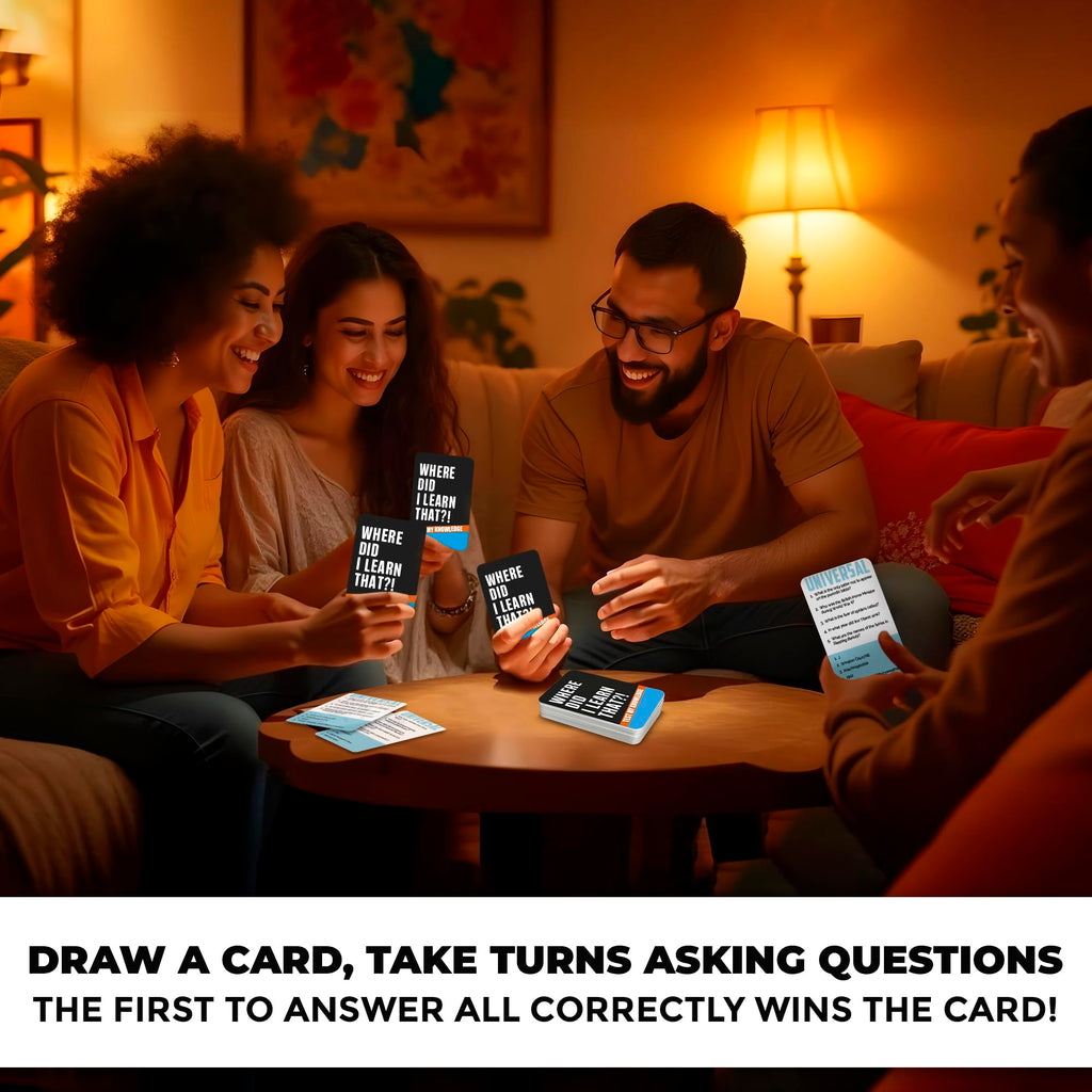 QUOKKA Trivia Card Game: 500 Questions for Adults, Teens, and Family Game Night
