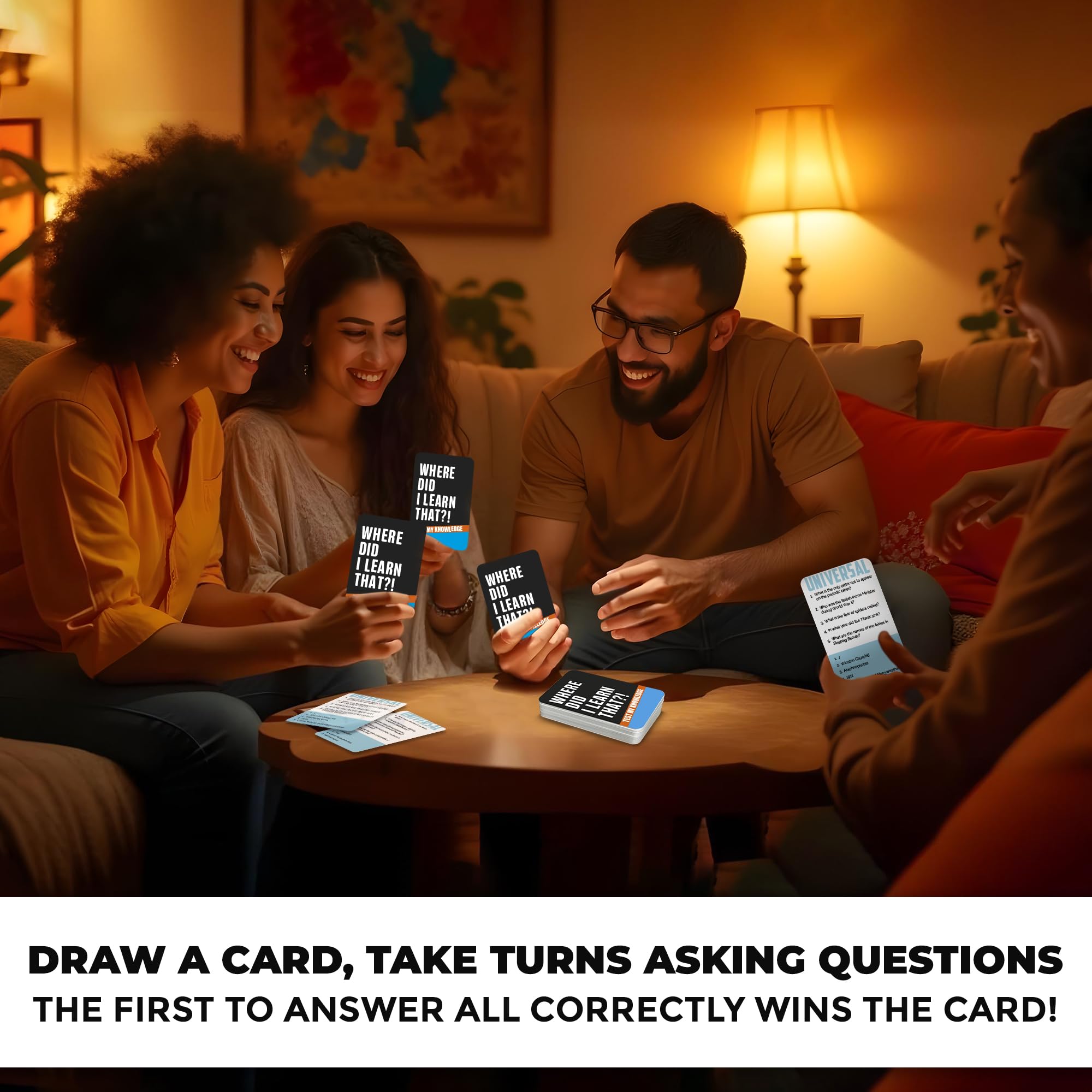 QUOKKA Trivia Card Game: 500 Questions for Adults, Teens, and Family Game Night