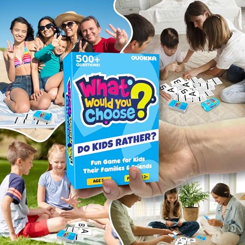 QUOKKA What Would You Choose Card Game – 500+ Family Trivia Questions for Ages 5+