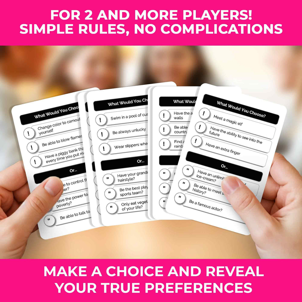 QUOKKA What Would You Choose Card Game – 500+ Family Trivia Questions for Ages 5+