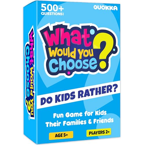 QUOKKA What Would You Choose Card Game – 500+ Family Trivia Questions for Ages 5+
