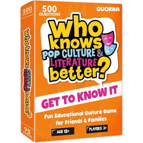 QUOKKA Who Knows Culture and Literature Better? – Educational Card Game with 500+ Trivia Questions for Kids and Adults