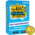 QUOKKA Who Knows Geography Better – 500+ Geography Trivia Cards for Family Game Night, Ages 8+