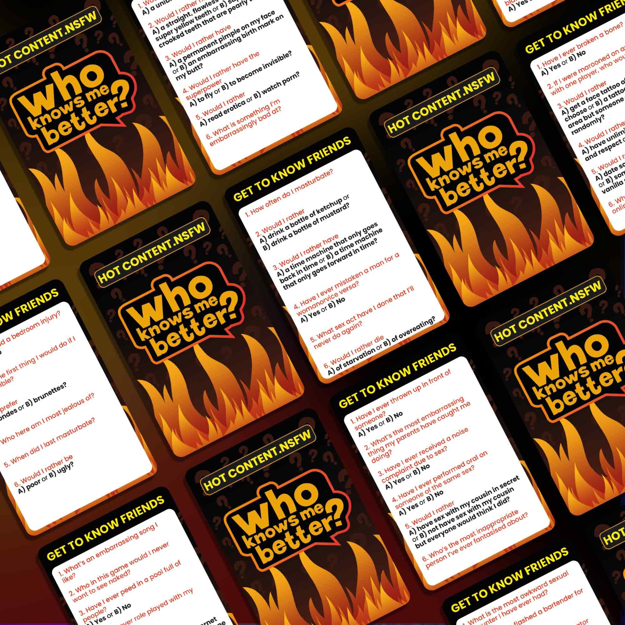 QUOKKA Who Knows Me Better NSFW Card Game – 500+ Questions for Adults 18+