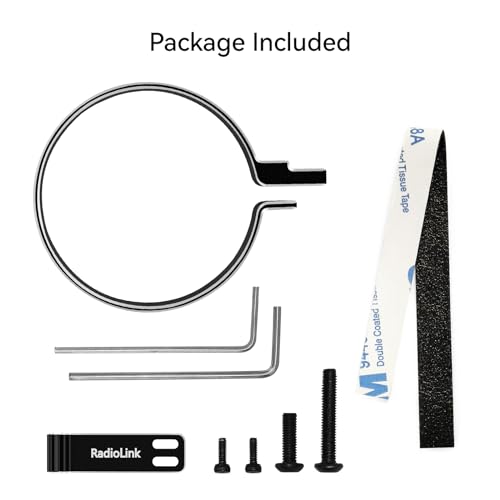 Radiolink Alloy Steering Wheel Trigger - One-Handed RC Controller Adapter for Multiple Models (Black)