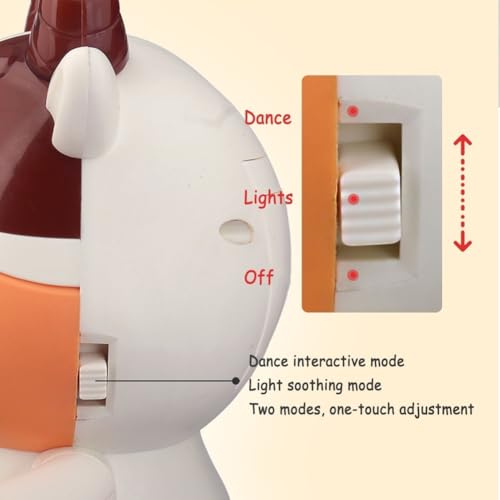 rafonie Dance Cow Light Up Toy: Musical Dancing Cow for Toddlers, Interactive Walking Toy with Lights & Sounds