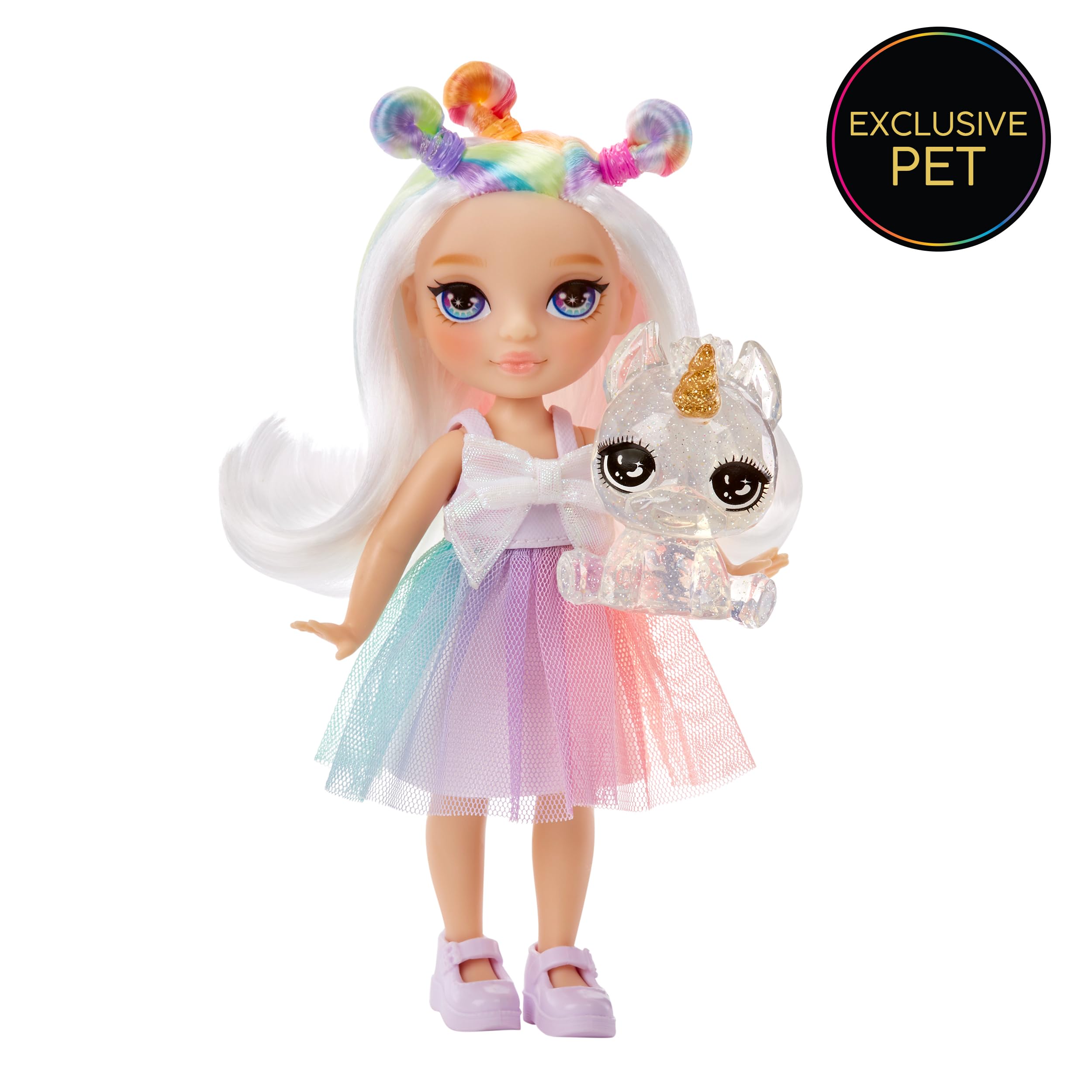 Rainbow High Littles Opal Raine – 5.5" Posable Small Doll with Purse and Magical Unicorn Pet