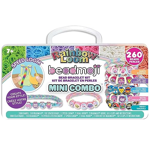 Rainbow Loom Beadmoji Mini Combo: Create Custom Bracelets with 1800 Bands & Themed Beads, Ages 7+