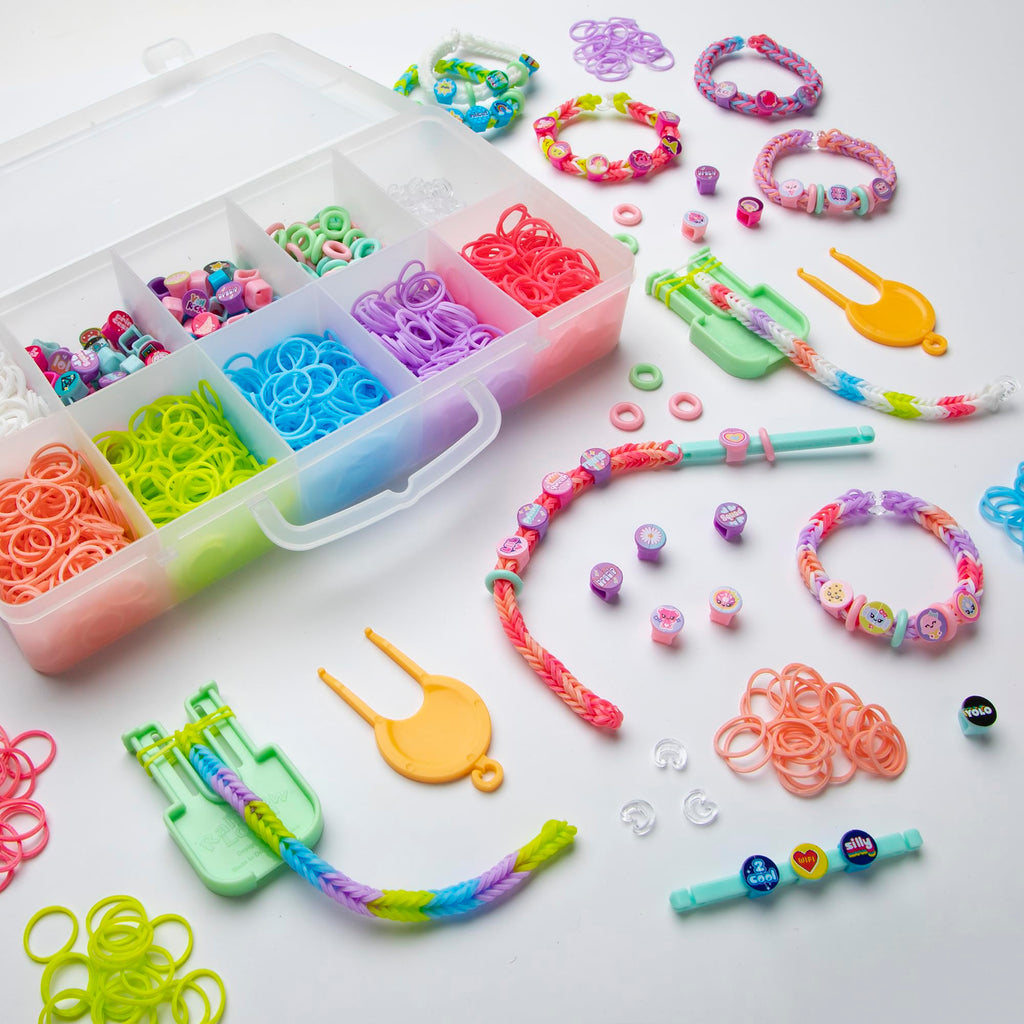 Rainbow Loom Beadmoji Mini Combo: Create Custom Bracelets with 1800 Bands & Themed Beads, Ages 7+