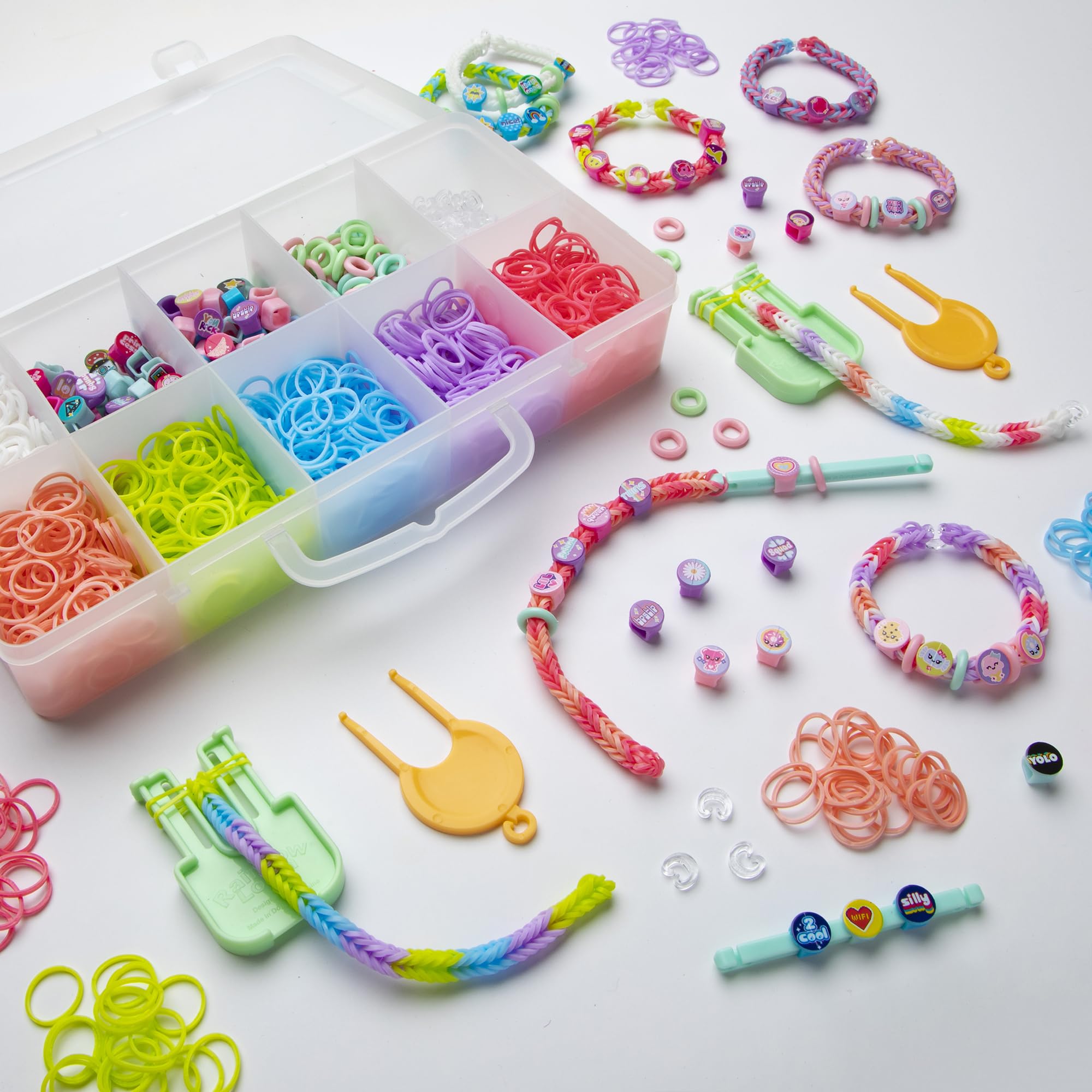 Rainbow Loom Beadmoji Mini Combo: Create Custom Bracelets with 1800 Bands & Themed Beads, Ages 7+