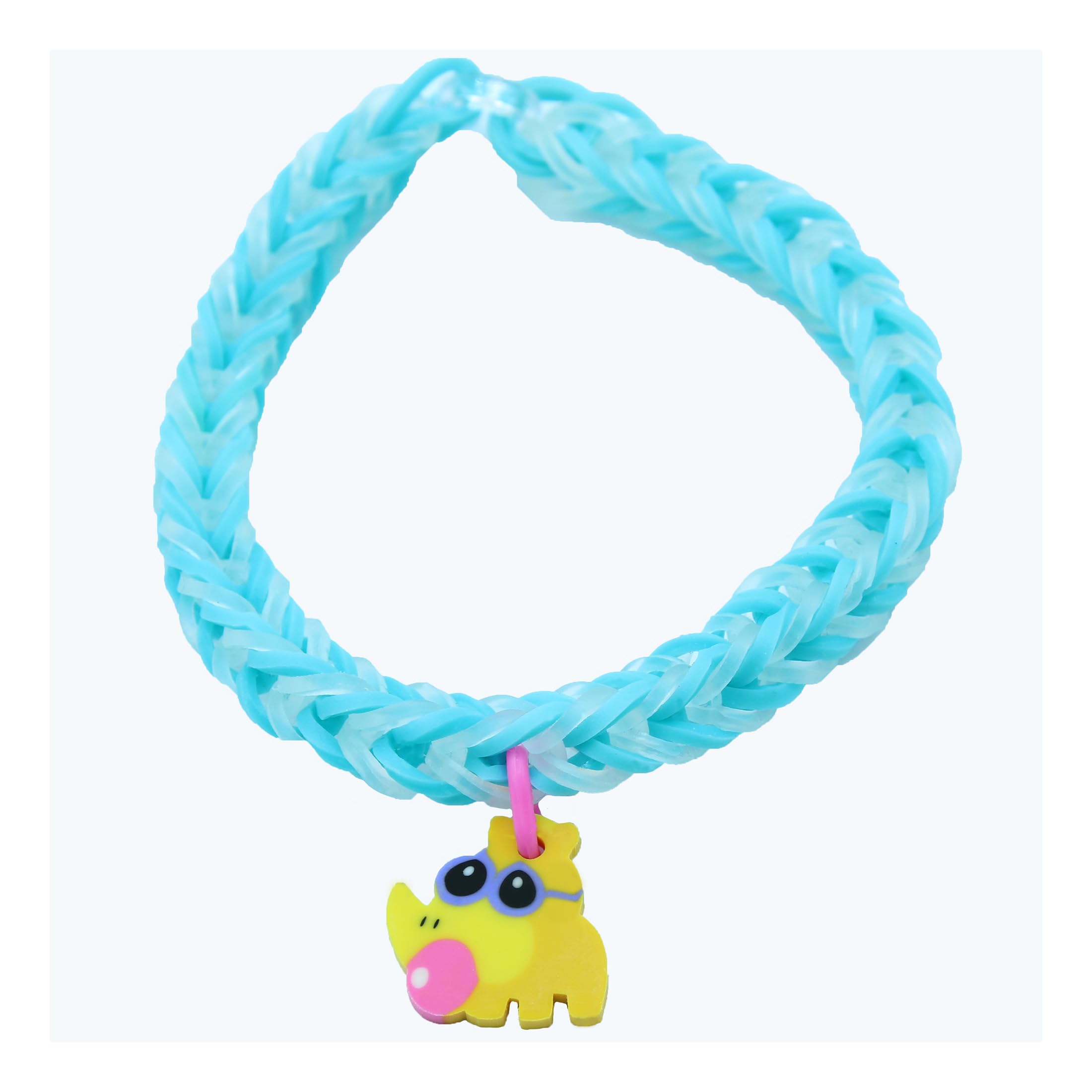 Rainbow Loom Loomi-Pals Mini Set: 60 Assorted Charms, Happy Loom, 2100 Bands in Portable Case – Ages 7+