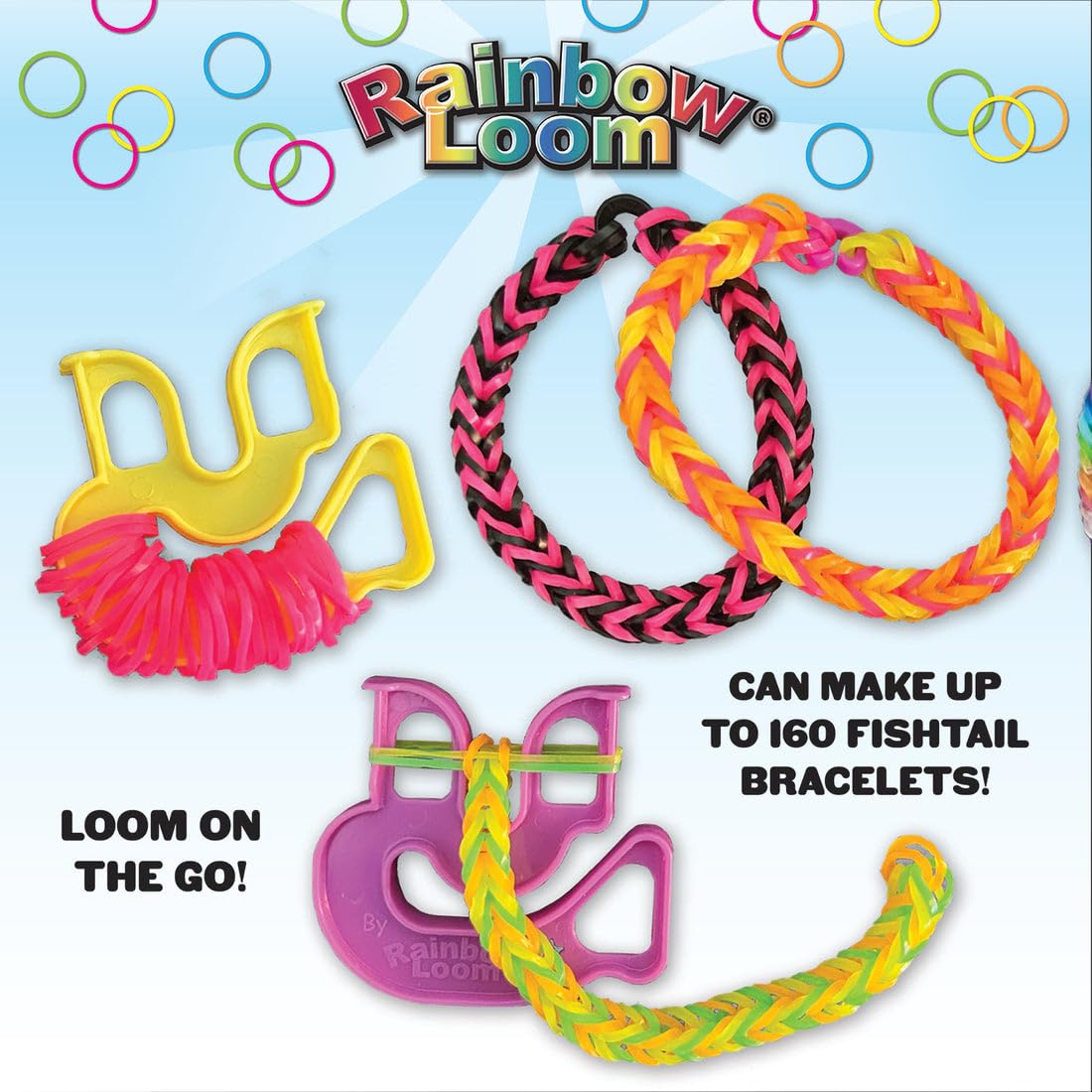 Rainbow Loom Treasure Box Neon Edition – 8,000 Neon Bands, 2 Happy Looms, Craft Kit for Ages 7+