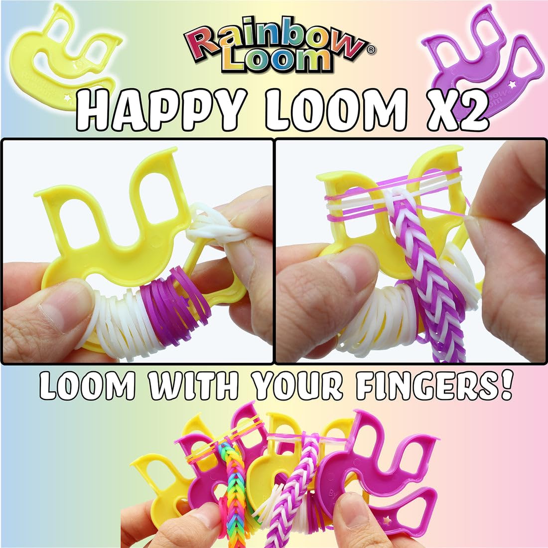 Rainbow Loom Treasure Box Neon Edition – 8,000 Neon Bands, 2 Happy Looms, Craft Kit for Ages 7+