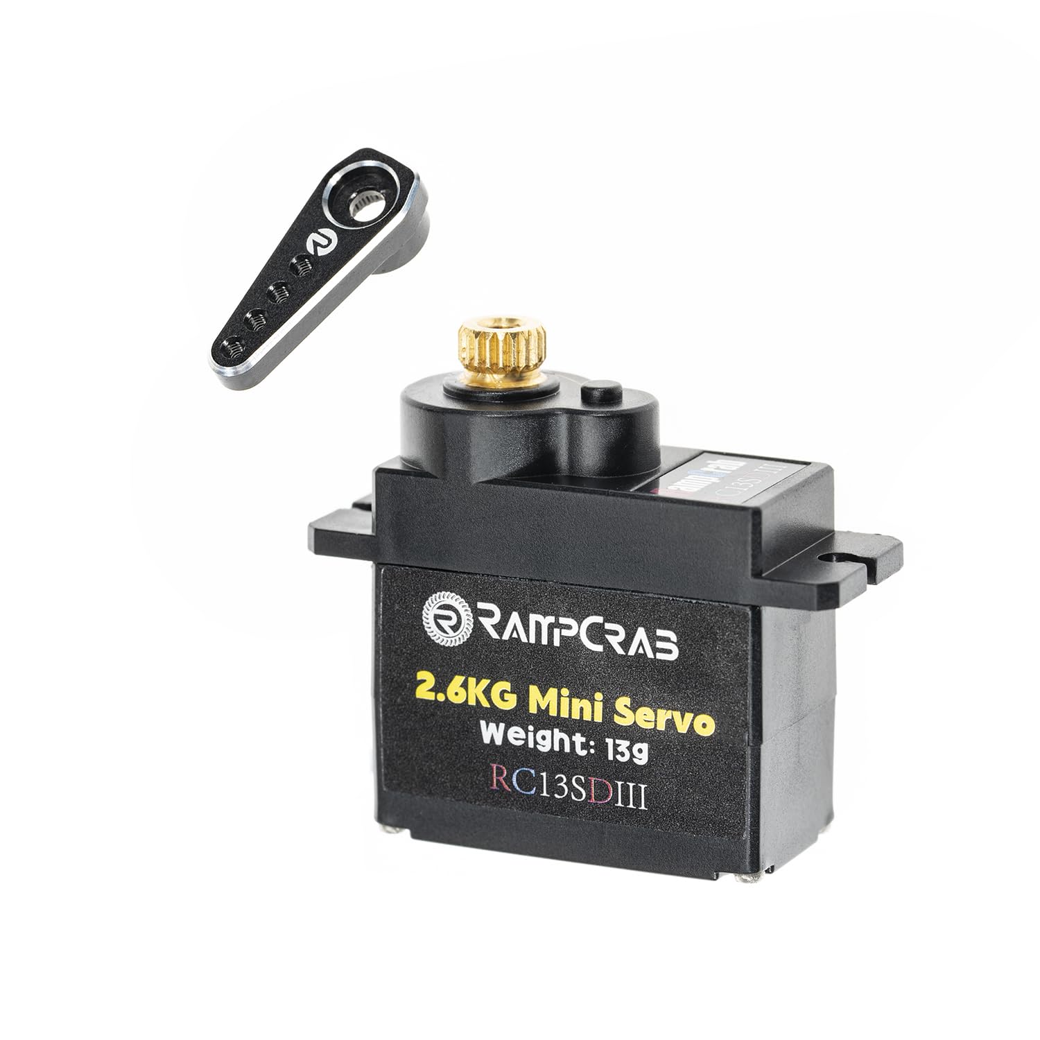 RampCrab 2.6Kg Digital Steering Servo with Aluminum Servo Horn for SCX24 and AX24 RC Crawlers