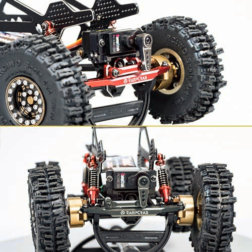 RampCrab 2.6Kg Digital Steering Servo with Aluminum Servo Horn for SCX24 and AX24 RC Crawlers