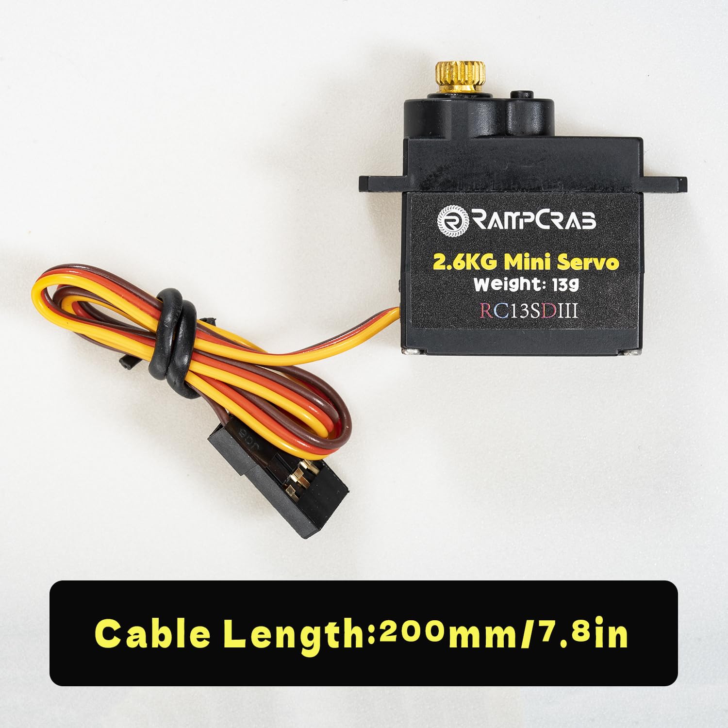 RampCrab 2.6Kg Digital Steering Servo with Aluminum Servo Horn for SCX24 and AX24 RC Crawlers