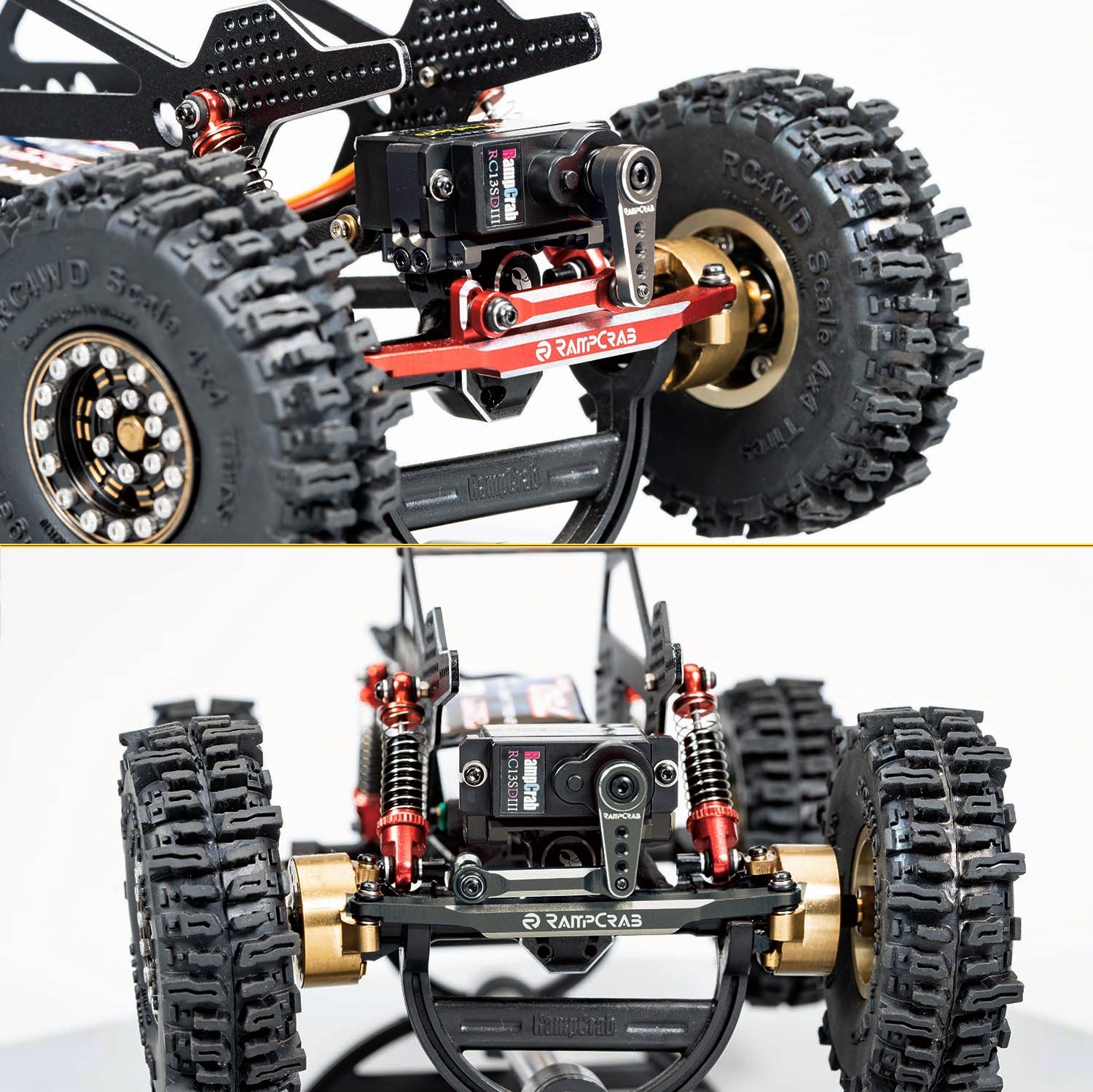 RampCrab 2.6Kg Digital Steering Servo with Aluminum Servo Horn for SCX24 and AX24 RC Crawlers