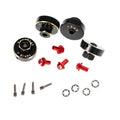 RampCrab Brass Hex Wheel Hub Extensions +5mm for SCX24 AX24 RC Crawler – Red