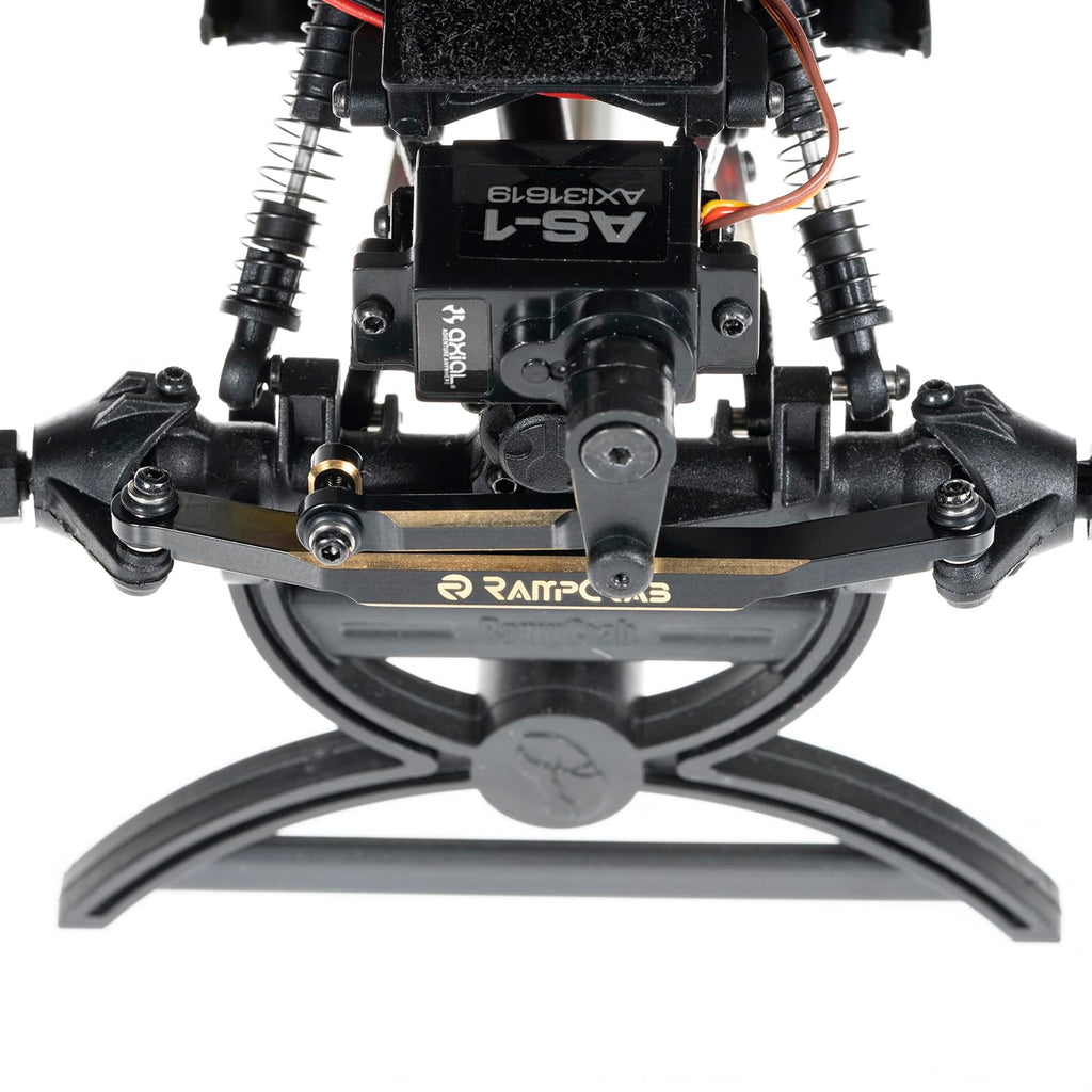 RampCrab Brass Steering Links for SCX24 & AX24 1/24 RC Crawler – Reduce Slop, Improve Precision (Black Coating)