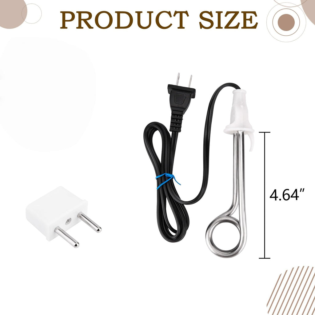 Raneped 300W Dual Voltage Immersion Water Heater – Portable for Travel, Camping, Coffee & Tea