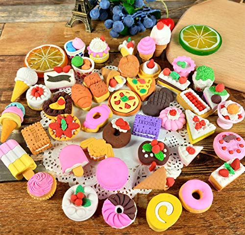 Ranvi 30-Piece Mini Cake Erasers – Puzzle Toys for Party Prizes and School Supplies