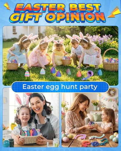 Rapean 8-Inch 3D Printed Dragon Eggs (4-Pack) – Easter Basket Stuffers for Kids and Teens
