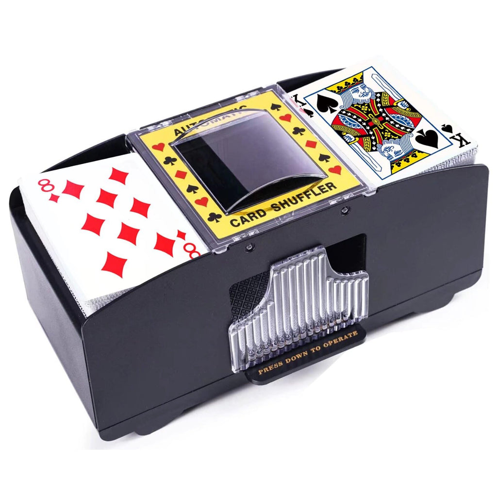 Rareidel Automatic Card Shuffler for 2 Decks – Battery Operated Electric Card Shuffling Machine for Poker, UNO, Blackjack & More