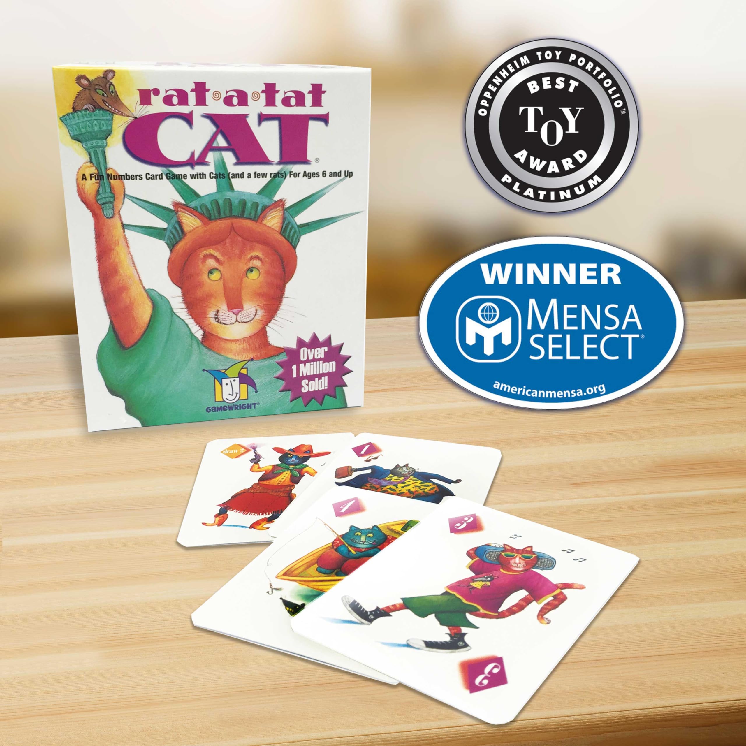 Rat‑A‑Tat Cat Card Game – Quick Strategy & Memory Game for Ages 6+