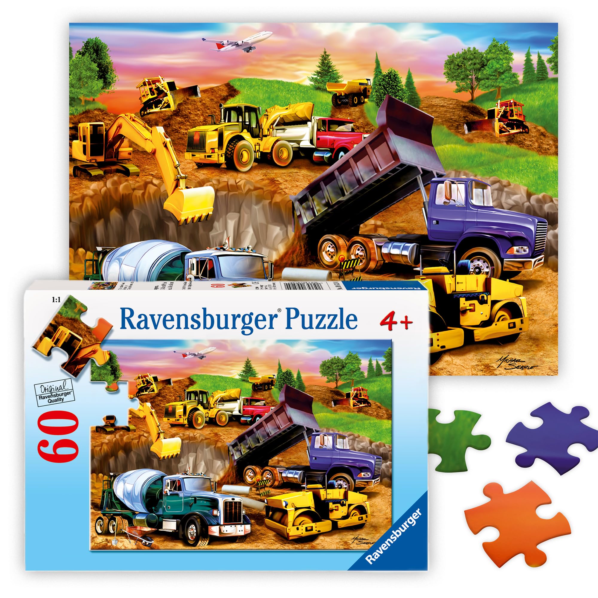 Ravensburger Construction Crowd 60-Piece Jigsaw Puzzle – Ages 4+