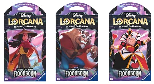 Ravensburger Disney Lorcana Rise of the Floodborn Booster Pack – 12 Cards with Random Foil
