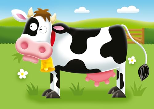 Ravensburger My First Puzzle: On The Farm (2, 3, 4 & 5 Piece) Jigsaw Puzzle for Kids – Unique Pieces, Perfect Fit, Ages 18 Months+