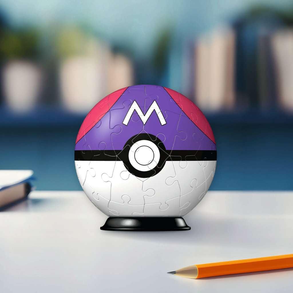Ravensburger Pokémon Master Ball 3D Puzzle – 54-Piece Plastic Build with Stand