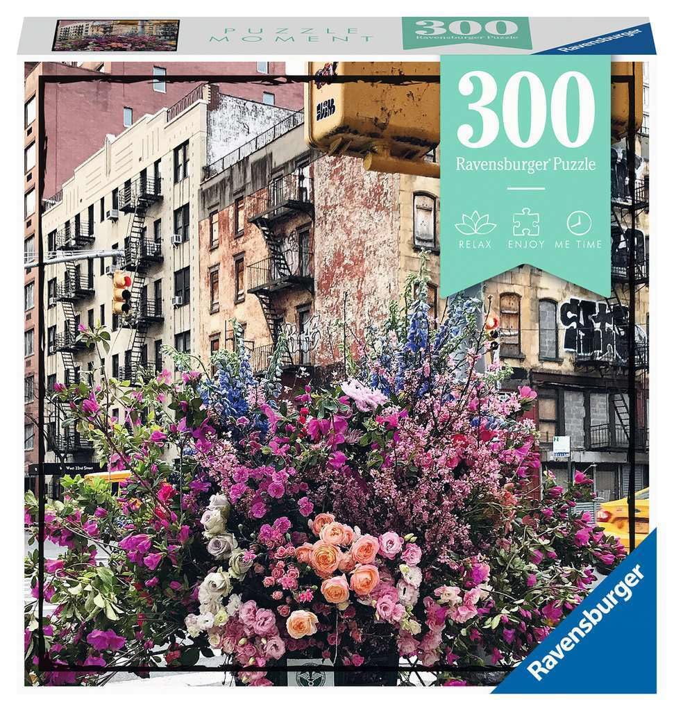 Ravensburger Puzzle Moment: Flowers in New York – 300-Piece Jigsaw for Adults with Softclick Technology