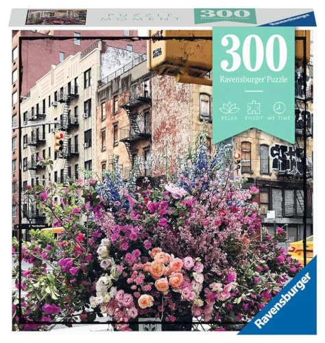 Ravensburger Puzzle Moment: Flowers in New York – 300-Piece Jigsaw for Adults with Softclick Technology