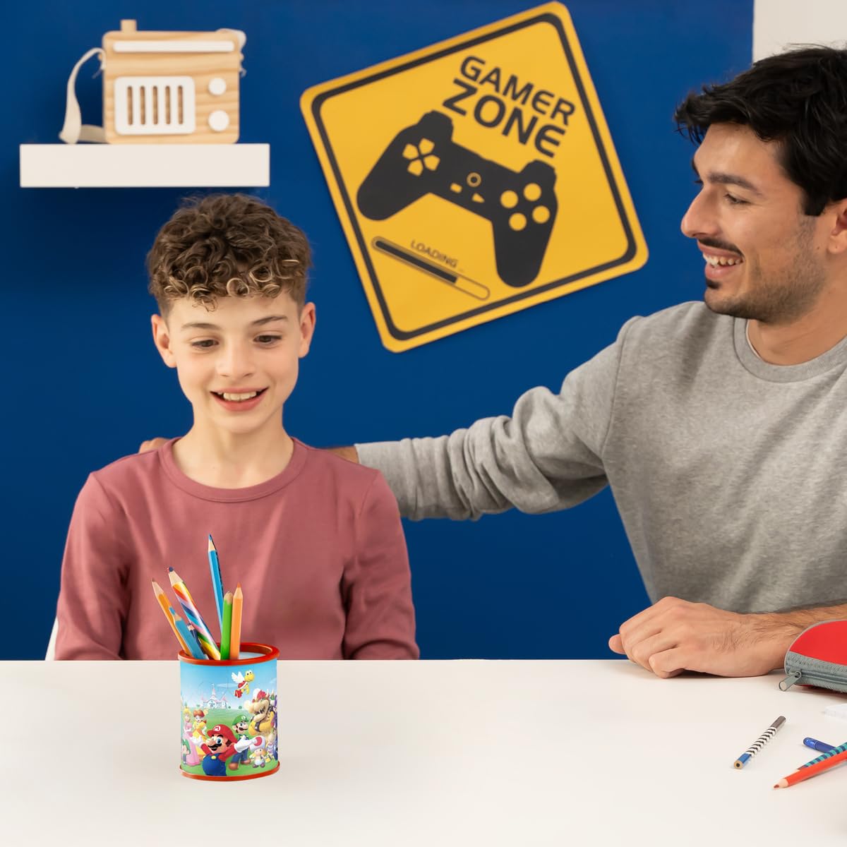 Ravensburger Super Mario Pencil Cup 3D Puzzle - Buildable Desk Organizer with 54 Pieces