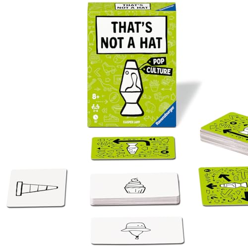 Ravensburger That's Not A Hat Pop Culture Party Card Game – Bluff, Remember, and Laugh for 3-8 Players
