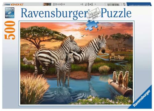 Ravensburger Zebra Jigsaw Puzzle, 500 Pieces – Softclick Technology, Glare-Free, FSC Certified