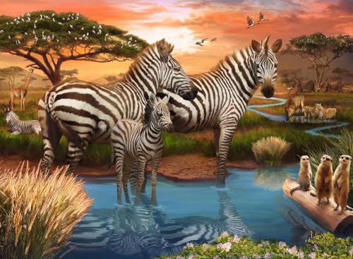 Ravensburger Zebra Jigsaw Puzzle, 500 Pieces – Softclick Technology, Glare-Free, FSC Certified