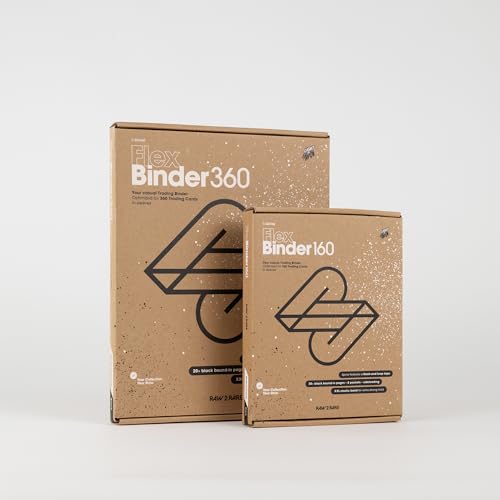 Raw2Rare FlexBinder160 - 4 Pocket Trading Card Binder with 160 Slots, Side-Loading Sheets, Elastic Band, Black