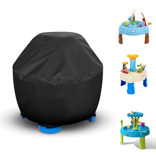 Raweao Water Table Cover – 34-Inch Round Protective Cover for Little Tikes Showers Splash Tower, Waterproof & Dustproof