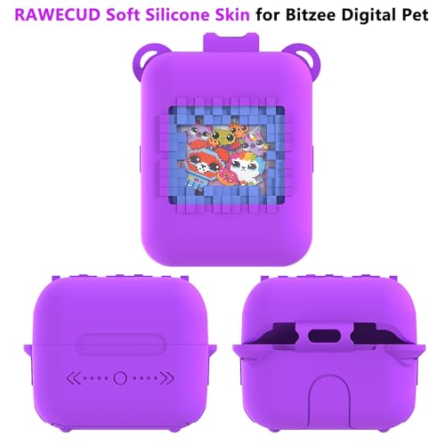 RAWECUD Silicone Case for Bitzee Original Digital Pet – Protective Cover with Lanyard (Purple)