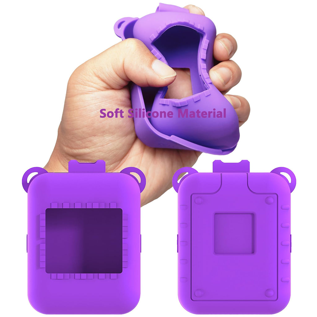RAWECUD Silicone Case for Bitzee Original Digital Pet – Protective Cover with Lanyard (Purple)