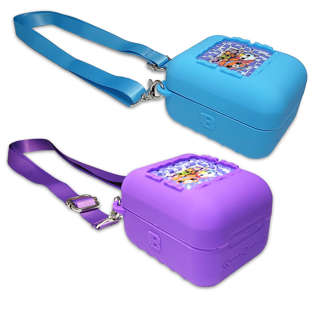 RAWECUD Silicone Case for Bitzee Original Digital Pet – Protective Cover with Lanyard (Purple)