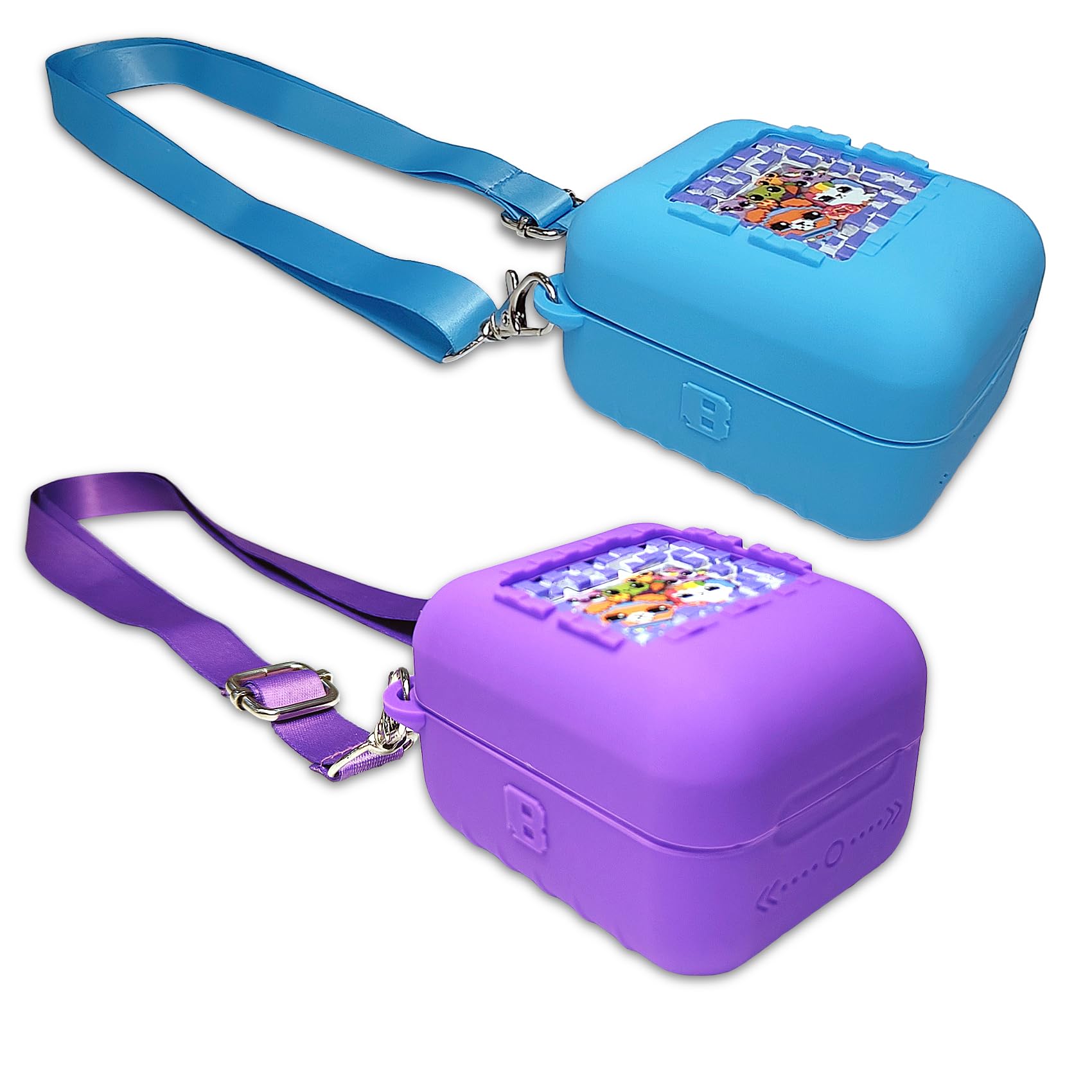 RAWECUD Silicone Case for Bitzee Original Digital Pet – Protective Cover with Lanyard (Purple)