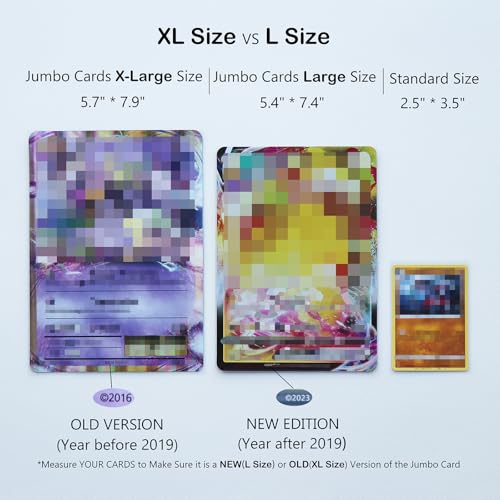 Rayvol Jumbo Card Sleeves Size L (5.4" x 7.4") – 50 Pack for Oversized TCG Cards