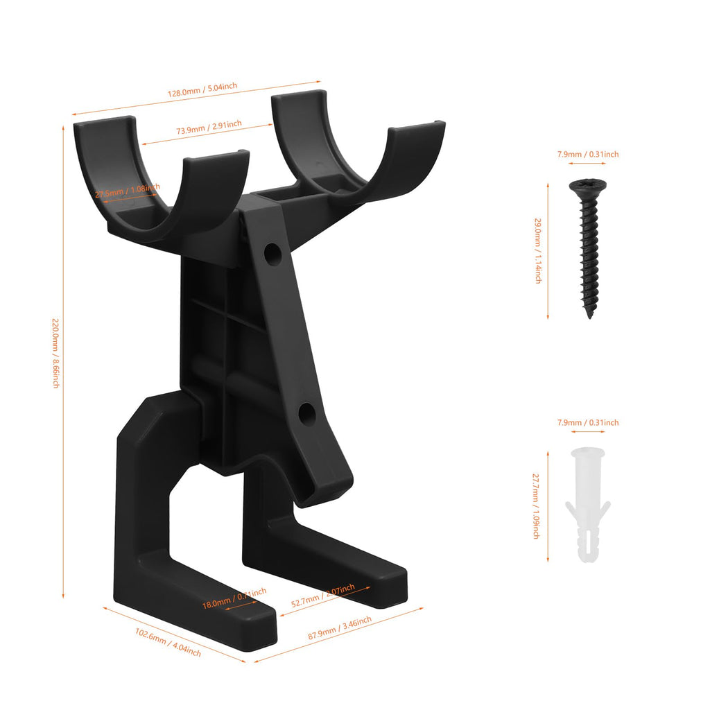 RC Car Wall Mount – Organize Your 1/14 to 1/24 RC Model and Transmitter, Prevents Tire and Shock Wear (Black)